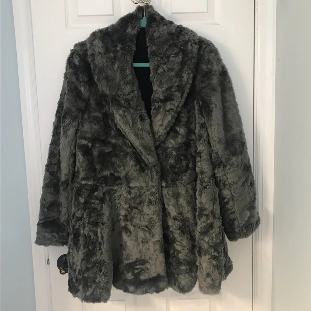Free People Faux Fur Bliss Swingy Coat Small